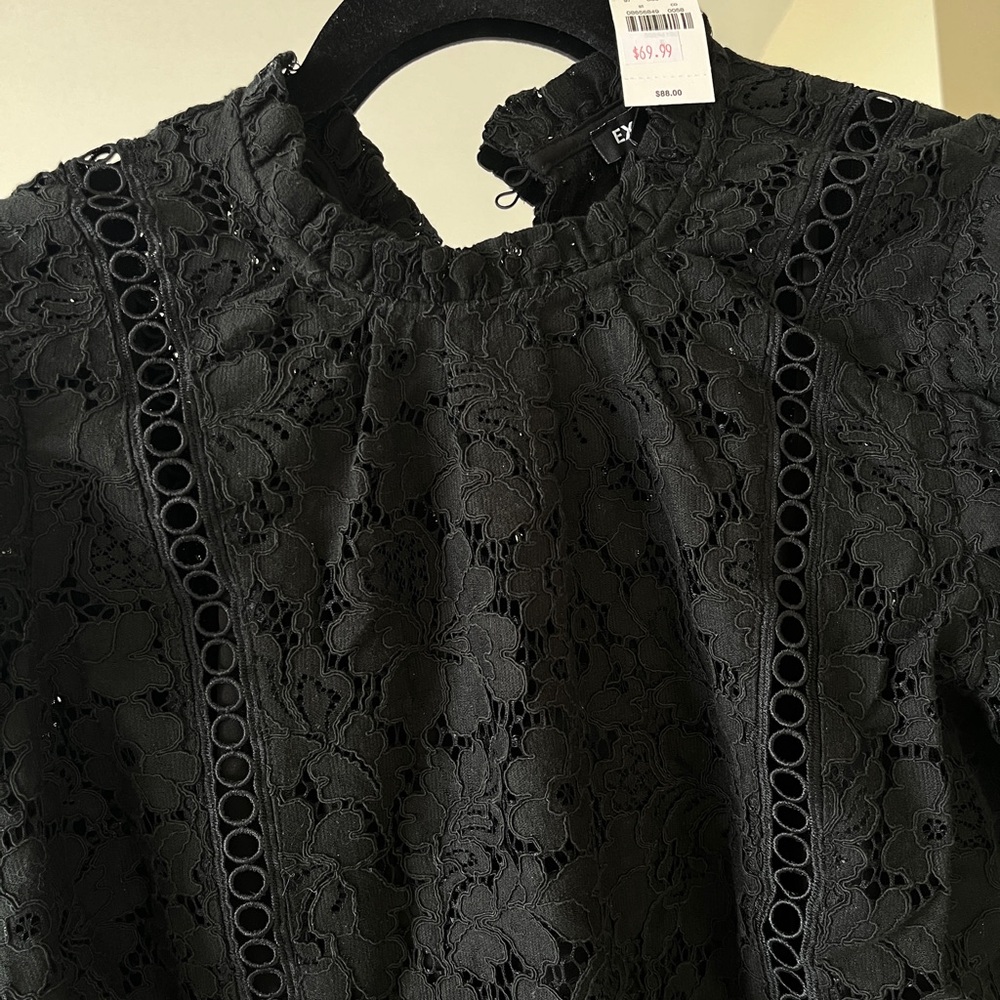Express puff sleeve lace top